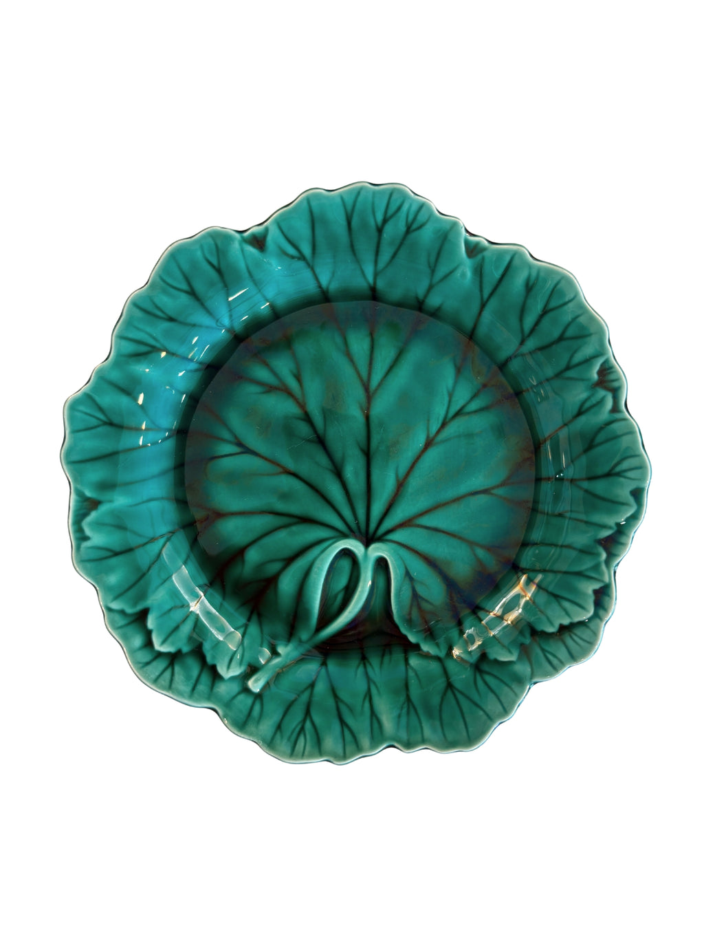 Green Majolica Cabbage Leaf Plate – James Farmer