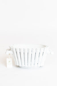 White Bamboo Planter