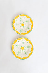 Cauliflower Leaf Wedgwood Majolica 9" Plates--Set of 2